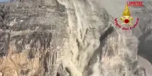 Cortina d&rsquo;Ampezzo, enorme frana sulle Tofane durante il soccorso di un&rsquo;escursionista