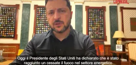 Ucraina, Zelensky: "Cessate il fuoco energetico diventi una realt&agrave;"