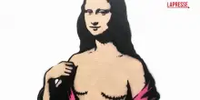 Milano: Gioconda con mastectomia, il murale di aleXsandro Palombo davanti lIstituto dei tumori