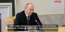 Ucraina, Putin: "Ringrazio Trump per sforzi a risoluzione crisi"