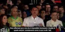 Brasile, Bolsonaro chiede annullamento elezioni: "Impossibile riconoscere risultato"