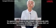 Bce, Lagarde: "Lascer&ograve; la presidenza il 7 febbraio 2027"