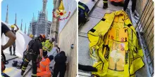Turista sviene per il caldo sulla Terrazza del Duomo, soccorsa dai vigili del fuoco