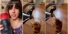 “Qualcuno deve spiegarmi questa cosa”: lo “strano” fenomeno successo a una tiktoker che si versa un bicchiere di Coca Cola. Ma c’è una spiegazione scientifica
