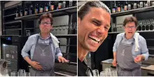 “Mi scusi, il bagno?”: Luca Onestini sorprende Raffaello Tonon nel ristorante dove lavora come oste – VIDEO