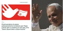 “Costruttori di Pace” per una pace disarmata. La lettera aperta a Papa Leone XIV e la petizione su IoScelgo