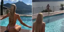 Alisha Lehmann e Ramona Petzelberger, che tecnica a bordo piscina: il video della serie di palleggi