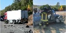 Quattro morti e almeno sei feriti in uno scontro a Scanzano Jonico (Matera) tra auto e un camion