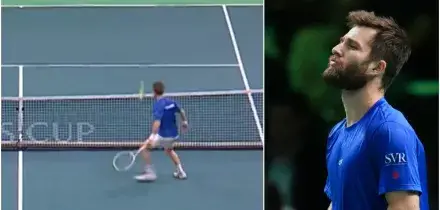 “Diranno che sono un pagliaccio e così mi sento”: la magia inutile di Moutet è costata alla Francia l’eliminazione dalla Coppa Davis | Video