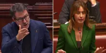 “Mi complimento con la presidente Boschi per la scelta cromatica del suo vestito”: la battuta di Salvini alla deputata di Iv – Video