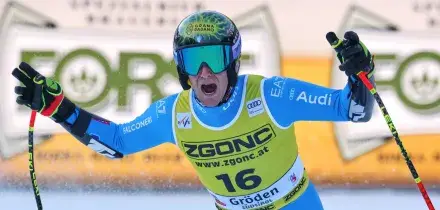 Commovente Franzoni: dedica a Franzoso il suo primo podio in Coppa del Mondo nel Super-G della Val Gardena