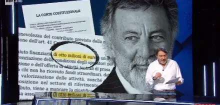 &ldquo;Barbareschi dovrebbe restituire quegli 8 milioni di euro al Ministero della Cultura che glieli ha anche chiesti&rdquo;: Ranucci affonda, poi passa la linea al conduttore