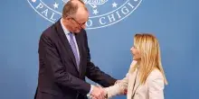 Vertice Meloni-Merz, la premier: &ldquo;L&rsquo;Ue scelga se essere protagonista o subire il destino&rdquo;. Il cancelliere: &ldquo;Il Board della pace? Cos&igrave; &egrave; inaccettabile&rdquo;