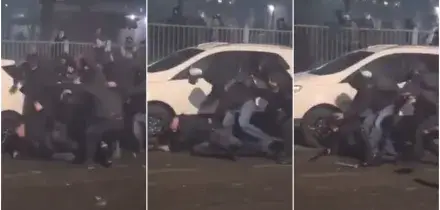 Circondato e pestato a terra un poliziotto durante gli scontri a Torino: colpito anche con un martello. Il video