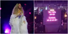 Il gobbo tv di Mariah Carey &egrave; diventato virale: ecco il segreto della pronuncia italiana (notevole) per &ldquo;Nel Blu Dipinto di Blu&rdquo;  &ndash; IL VIDEO