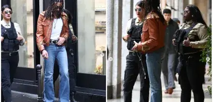 Ghali in centro a Milano scortato da due bodyguard donne, le foto in San Babila sono virali e le fan si scatenano: &ldquo;Mi candido anch&rsquo;io&rdquo;