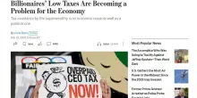 Ora lo scrive anche il Wall Street Journal: &ldquo;Le poche tasse pagate dai miliardari sono un problema per l&rsquo;economia&rdquo;