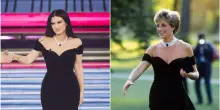 L&rsquo;incredibile somiglianza tra Laura Pausini e Lady Diana a Sanremo 2026: social scatenati per il look che ricorda il &ldquo;revenge dress&rdquo;. E il collier fa sognare il Titanic