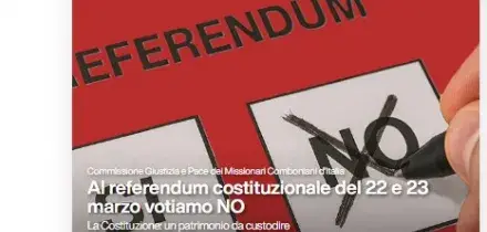 I missionari comboniani: &ldquo;Votare No al referendum, la riforma indebolisce i meccanismi costituzionali di equilibrio e controllo&rdquo;