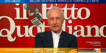 Referendum, Travaglio a La7: &ldquo;Meloni mente spudoratamente, &egrave; un caso di dissociazione che sconfina nel cabaret&rdquo;