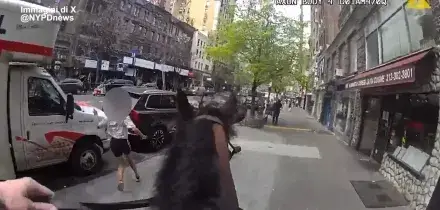 Inseguimento a cavallo a Manhattan: cos&igrave; un poliziotto cattura il ladro. Il video dalla bodycam