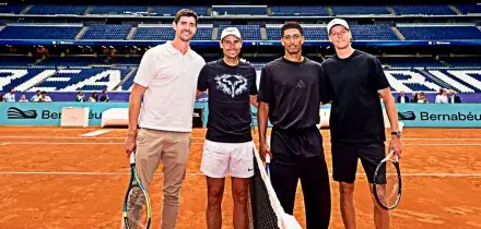 Sinner e Nadal al Bernabeu per un doppio &ldquo;galattico&rdquo;: Florentino Perez fa il giudice di sedia