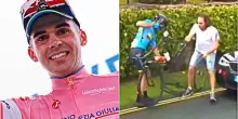 La maglia rosa Thomas Silva e quel gesto del padre Alvaro che aiut&ograve; un ciclista in lacrime sul ciglio della strada
