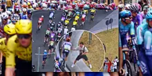 Follia al Giro d&rsquo;Italia, due spettatori danno manate i ciclisti: &ldquo;Ci facciamo male e finiamo in ospedale, tutti&rdquo; | Video