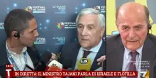 Flotilla, Sappino incalza Tajani: &ldquo;Sospenderete gli accordi commerciali con Israele?&rdquo;. Il ministro non risponde e se ne va. Bersani: &ldquo;Una vergogna&rdquo;