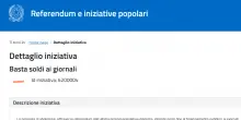 Perch&eacute; ho deciso di sottoscrivere la richiesta di referendum per abrogare il finanziamento pubblico ai giornali