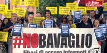 &ldquo;Difendiamo la libert&agrave; di stampa, il rischio &egrave; l&rsquo;autocensura&rdquo;: a Roma il presidio per Nunziati, licenziato dopo una domanda su Israele