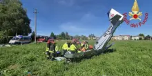 Aereo da turismo si schianta nel Comasco: gravissimi due uomini di 58 e 55 anni