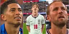 Magia ai Mondiali: l&rsquo;Inghilterra vince e parte &ldquo;Wonderwall&rdquo;, Kane e Bellingham si commuovono guardando i tifosi &ndash; Video