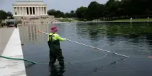 La ristrutturazione della vasca del Lincoln Memorial voluta da Trump &egrave; un disastro