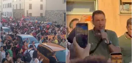 Roberto Vannacci a Firenze per una &ldquo;passeggiata identitaria&rdquo;: migliaia in piazza per contestarlo