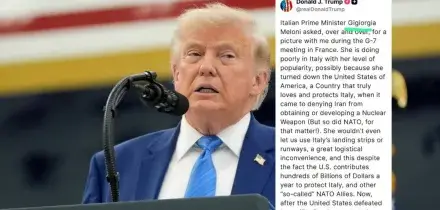 &ldquo;Gigiorgia&rdquo; dopo &ldquo;Giuseppi&rdquo;: Trump sbaglia il nome di Meloni nel post in cui l&rsquo;attacca