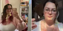 &ldquo;Il mio seno enorme taglia 8 mi fa stare curva come un gambero. Ho dolori alla schiena talmente forti che piango sotto la doccia&rdquo;: lo sfogo di Lacey-Love Kent