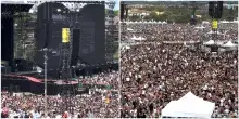 Ultimo, ecco il fiume dei 250mila fan a Tor Vergata: la panoramica completa sopra e sotto il palco