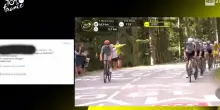 &ldquo;Cocomero e tappa di montagna al Tour de France. E chi m&rsquo;ammazza? Probabilmente Roggero&rdquo;: il tweet finito in sovrimpressione durante la diretta su Rai 2