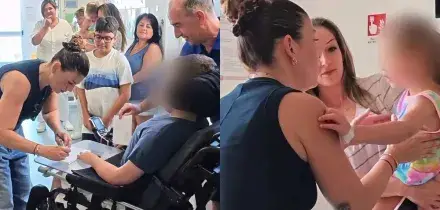 &ldquo;Non ha contato i minuti, ma solo i bambini da abbracciare&rdquo;: Emma Marrone al Gaslini prima del concerto a Genova, la visita nei reparti pediatrici raccontata dall&rsquo;ospedale