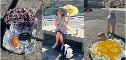 Ho fritto un uovo in piazza Municipio a Napoli, con 39 gradi percepiti: l&rsquo;ho chiamato Manfredi