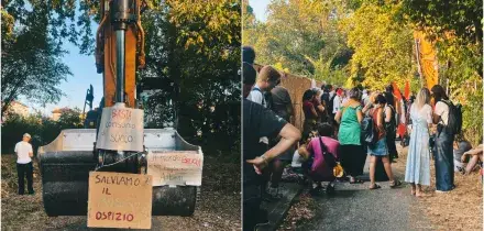 Bosco Ospizio, a Reggio Emilia gli attivisti bloccano i lavori per la costruzione di un supermercato