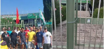Cancelli chiusi con le catene alla Brovedani di Bari: i lavoratori temono un addio senza preavviso