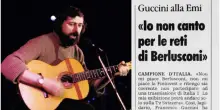 Quando Guccini si rifiut&ograve; di apparire su Italia 1. Antiberlusconiano e poeta, cosa abbiamo perso