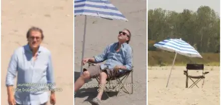 Bonelli pianta l&rsquo;ombrellone nel letto del Po: &ldquo;Bella spiaggia, vero? Invece &egrave; il fiume. Un disastro&rdquo;