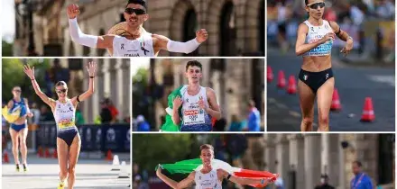 Stano e Fiorini d&rsquo;oro, Mihai e Fortunato d&rsquo;argento, Cosi bronzo: l&rsquo;Italia della marcia fa il pieno agli Europei di Birmingham