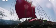 &ldquo;Nonostante l&rsquo;ambiente ostile nessun attore si &egrave; lamentato&rdquo;, l&rsquo;equipaggio della nave vichinga Draken racconta le riprese per Odyssey di Nolan