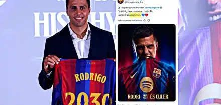 &ldquo;Rodri &egrave; un cog***ne&rdquo;: il traduttore di Musk su X confonde il termine &ldquo;culer&rdquo; e insulta il nuovo calciatore del Barcellona