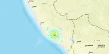 Terremoto di magnitudo 6,7 in Per&ugrave;: epicentro a sudest di Lima. La scossa sentita anche nella capitale
