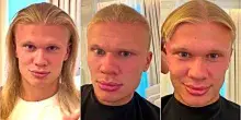&ldquo;Hai perso una scommessa?&rdquo;: Haaland dice addio ai lunghi capelli biondi e si rasa a zero, Ibrahimovic non approva